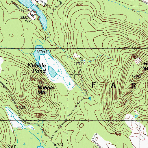 Topographic Map of Nubble Pond, NH