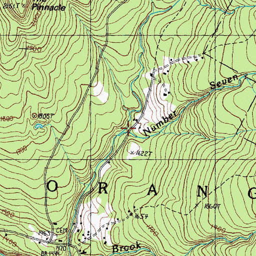 Topographic Map of Number Seven Brook, NH
