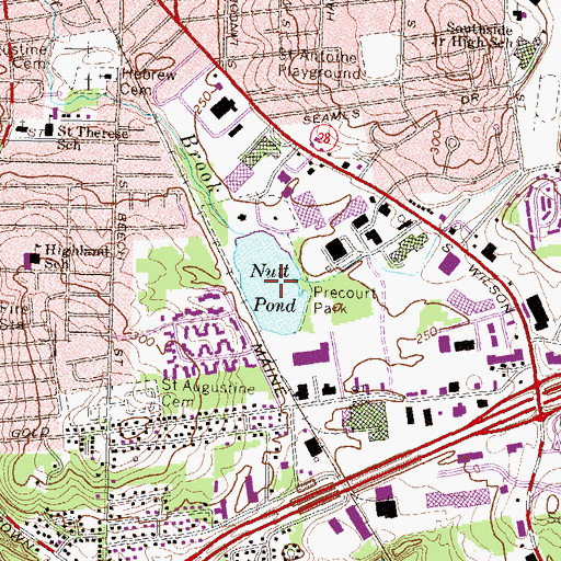 Topographic Map of Nutt Pond, NH