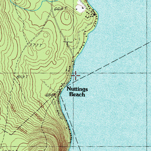 Topographic Map of Nuttings Beach, NH
