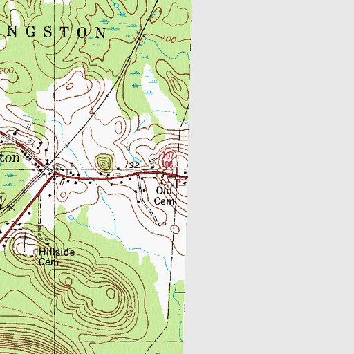 Topographic Map of Old Cemetery, NH