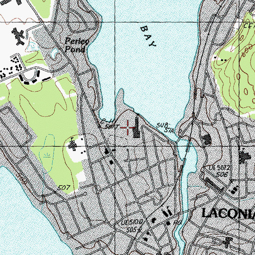 Topographic Map of Opechee Park, NH