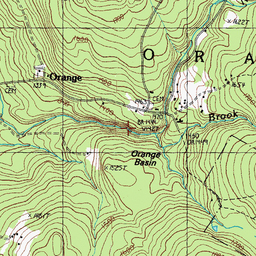 Topographic Map of Orange Basin, NH