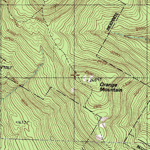 Topographic Map of Orange Mountain, NH