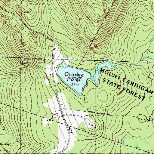 Topographic Map of Orange Pond, NH
