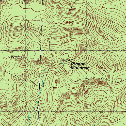 Topographic Map of Oregon Mountain, NH