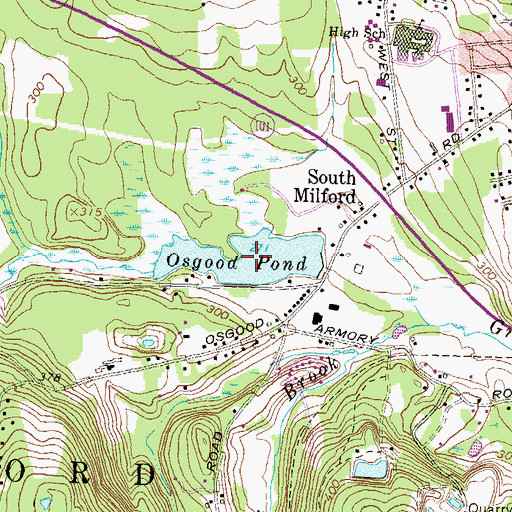 Topographic Map of Osgood Pond, NH
