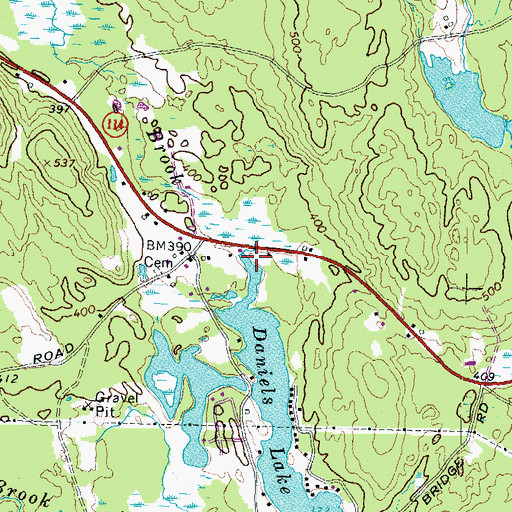 Topographic Map of Otter Brook, NH