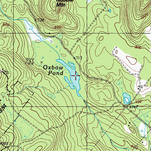 Topographic Map of Oxbow Pond, NH