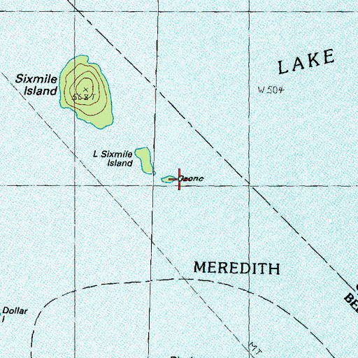Topographic Map of Ozone Island, NH