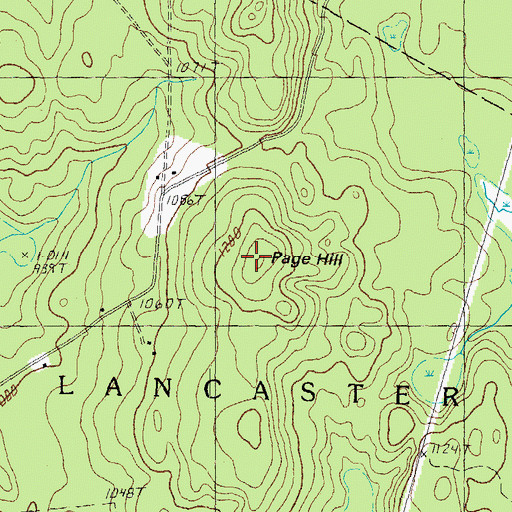 Topographic Map of Page Hill, NH