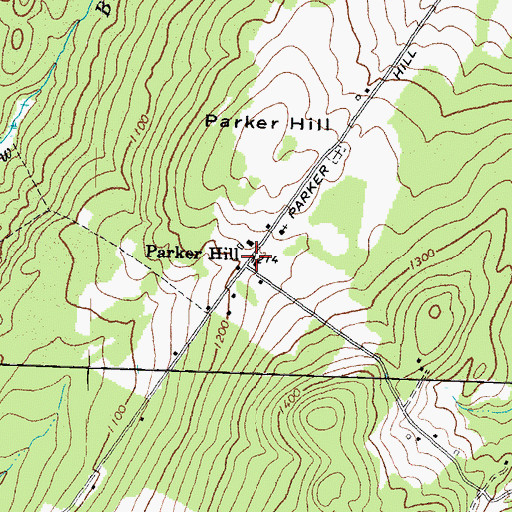 Topographic Map of Parker Hill, NH