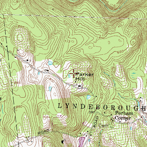 Topographic Map of Parker Hill, NH