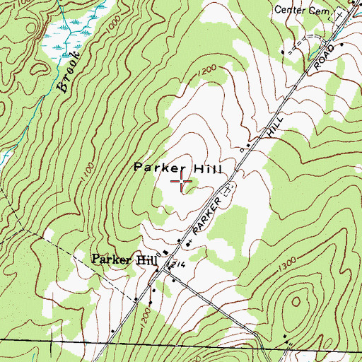 Topographic Map of Parker Hill, NH