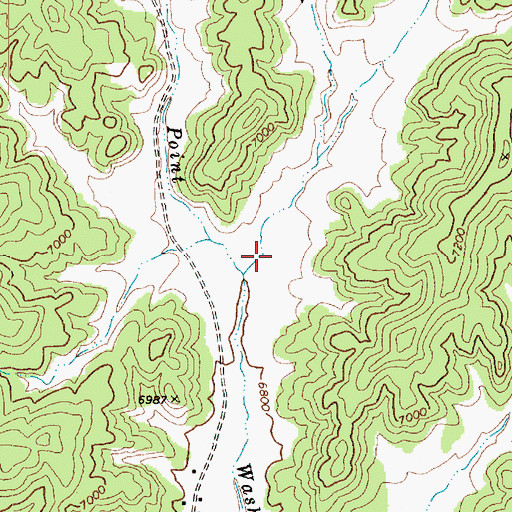 Topographic Map of Aspen Wash, AZ