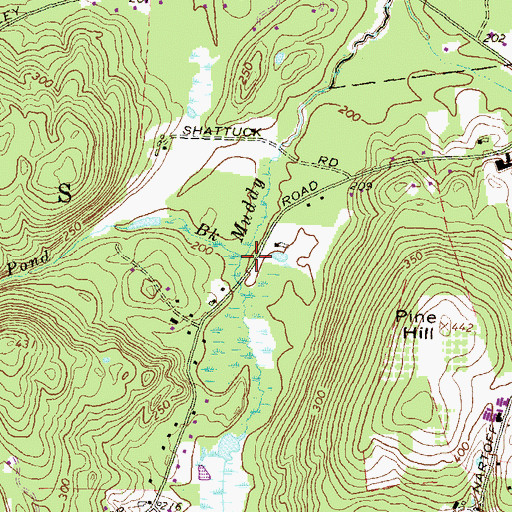 Topographic Map of Parker Pond Brook, NH