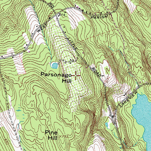 Topographic Map of Parsonage Hill, NH