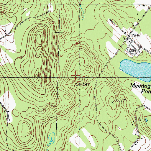 Topographic Map of Parsonage Hill, NH
