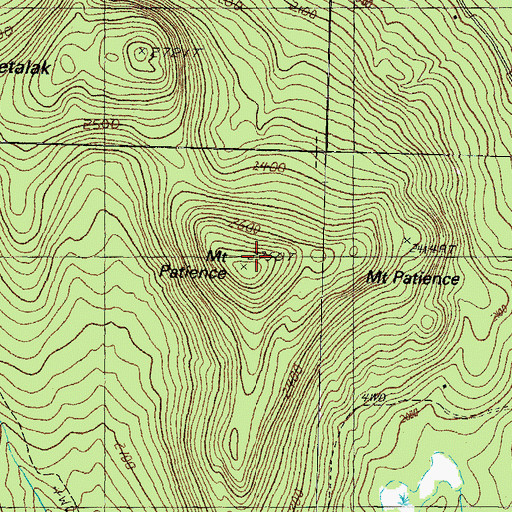 Topographic Map of Mount Patience, NH