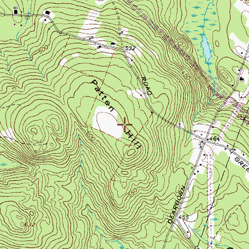 Topographic Map of Patten Hill, NH