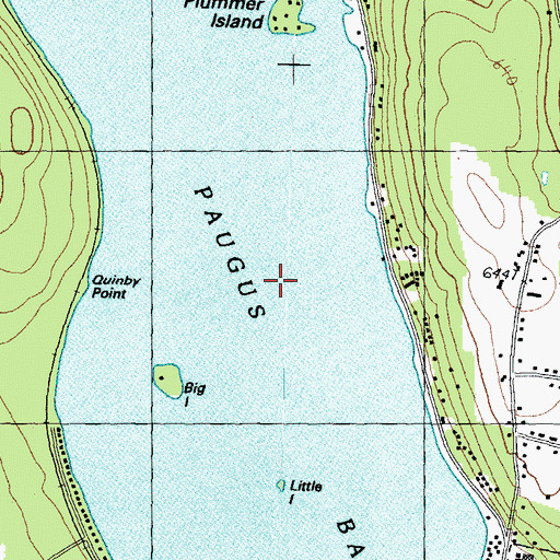 Topographic Map of Paugus Bay, NH