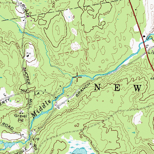Topographic Map of Peacock Brook, NH