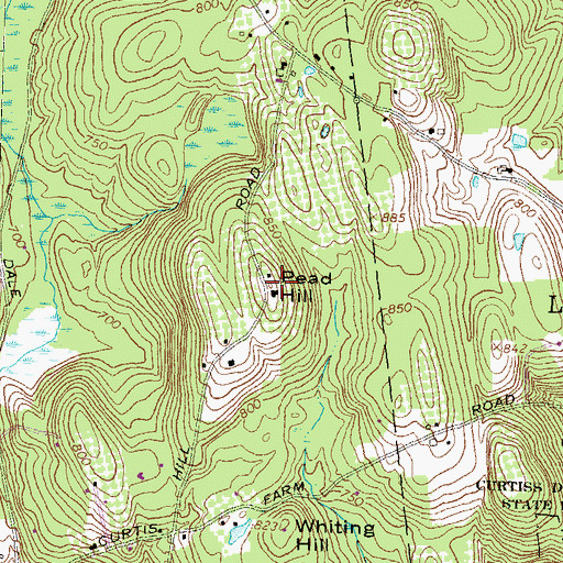 Topographic Map of Pead Hill, NH
