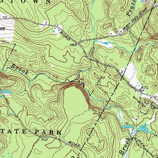 Topographic Map of Pease Brook, NH