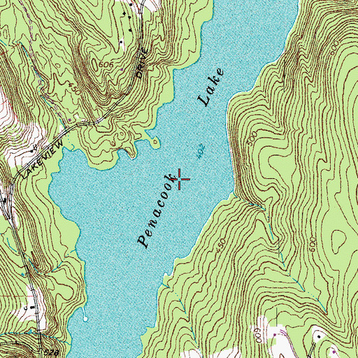 Topographic Map of Penacook Lake, NH