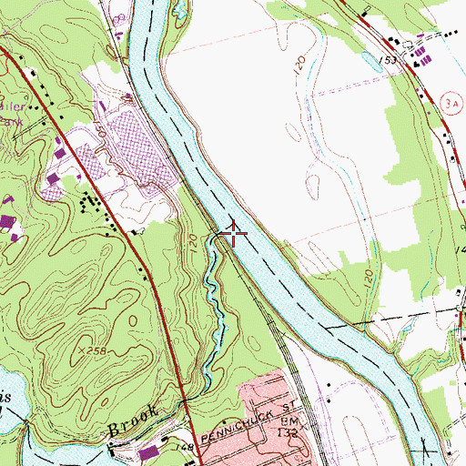 Topographic Map of Pennichuck Brook, NH