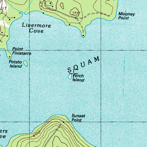 Topographic Map of Perch Island, NH