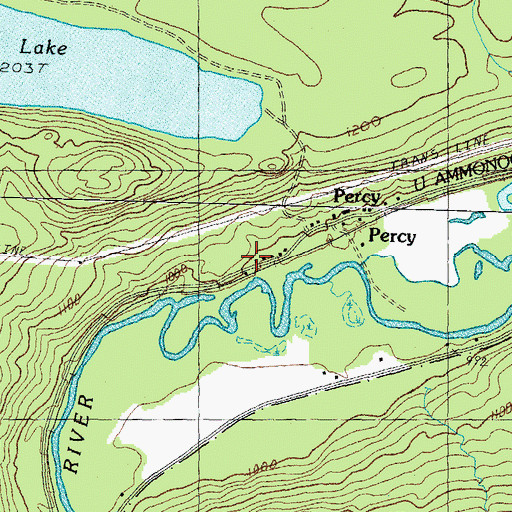 Topographic Map of Percy, NH