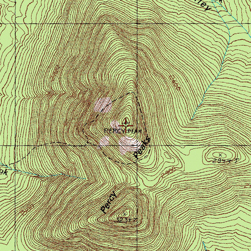 Topographic Map of Percy Peaks, NH