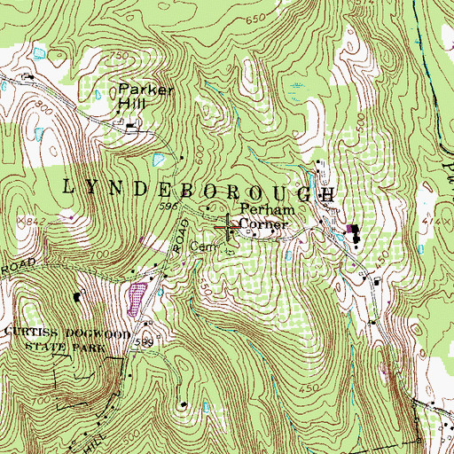 Topographic Map of Perham Corner, NH