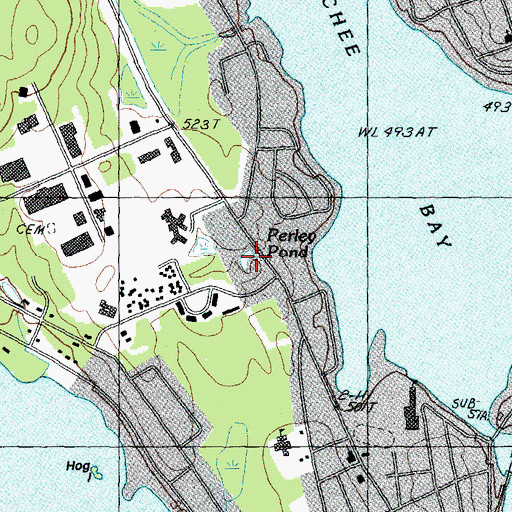 Topographic Map of Perley Pond, NH