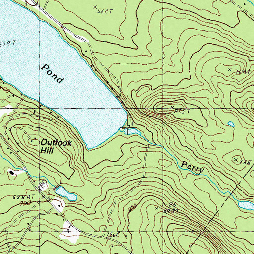 Topographic Map of Perry Brook, NH