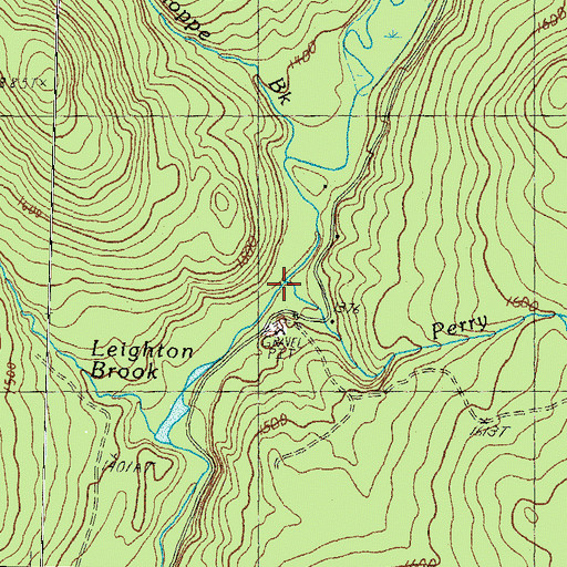 Topographic Map of Perry Brook, NH