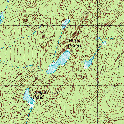 Topographic Map of Perry Ponds, NH