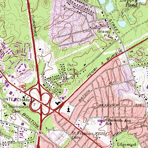 Topographic Map of Proctor Animal Cemetery, NH