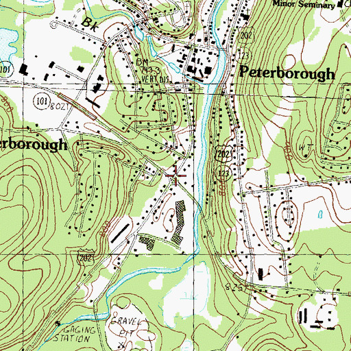 Topographic Map of Peterborough, NH