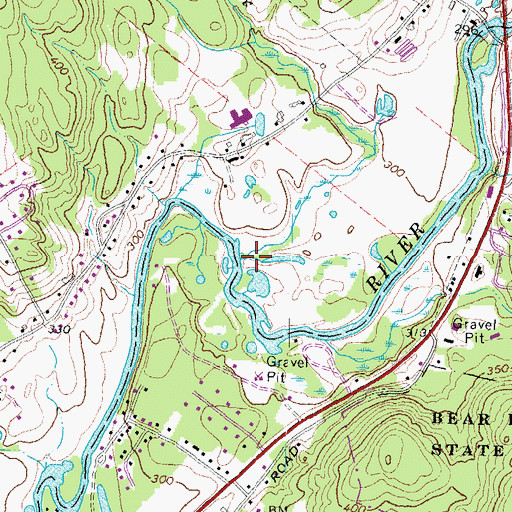 Topographic Map of Pettingill Brook, NH