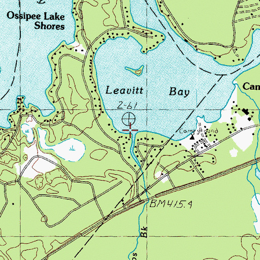 Topographic Map of Phillips Brook, NH