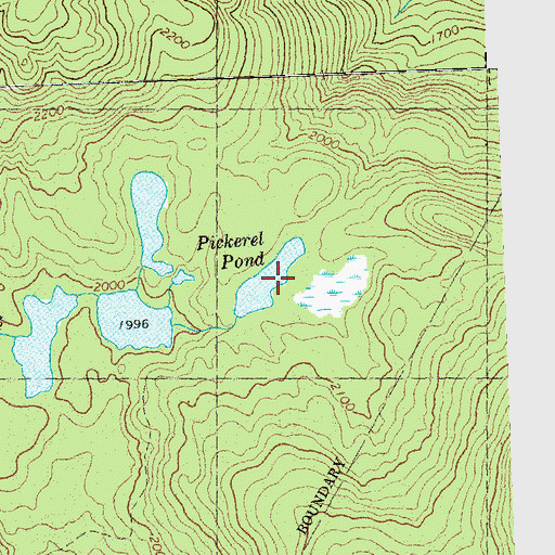 Topographic Map of Pickerel Pond, NH