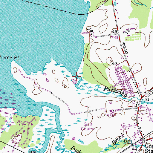 Topographic Map of Pickering Brook, NH