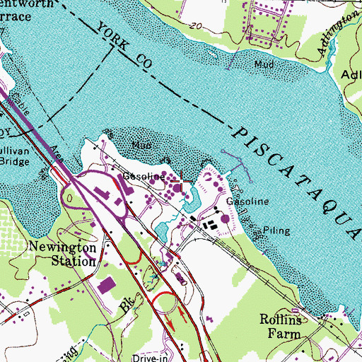 Topographic Map of Pickering Brook, NH
