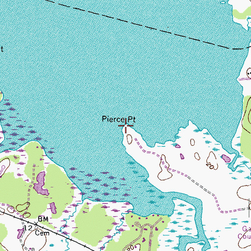 Topographic Map of Pierce Point, NH