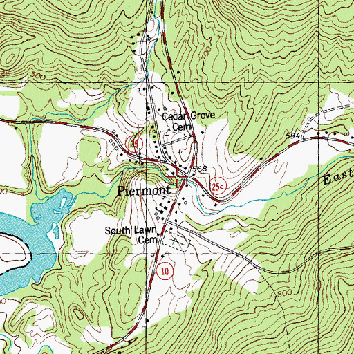 Topographic Map of Piermont, NH