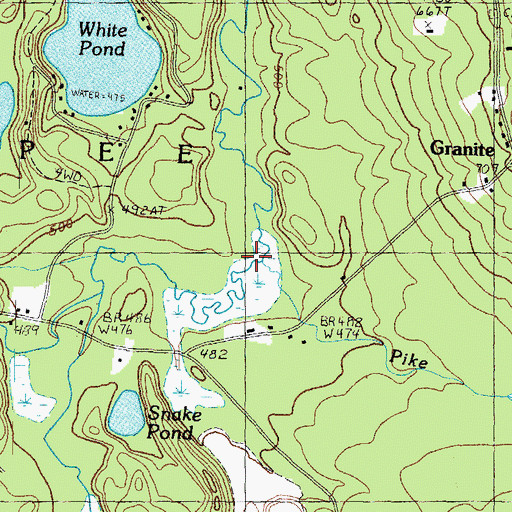 Topographic Map of Pike Brook, NH