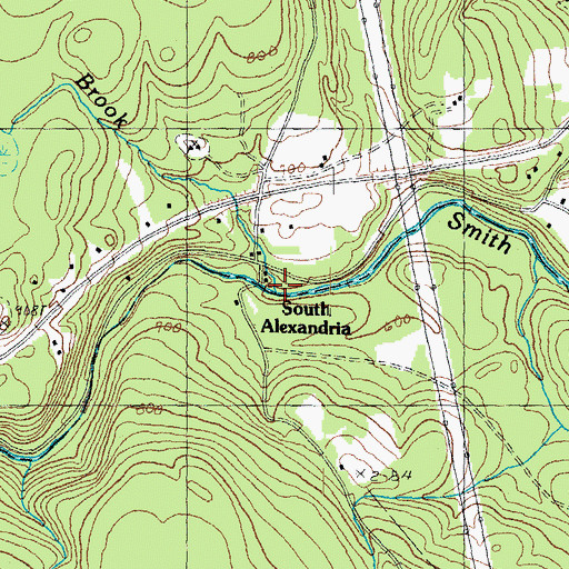 Topographic Map of Pine Hill Brook, NH