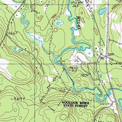 Topographic Map of Pine Island Brook, NH